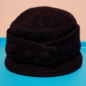 Vintage Crèation Almar Women's Winter Hat,Black color,65 cm head circumference .